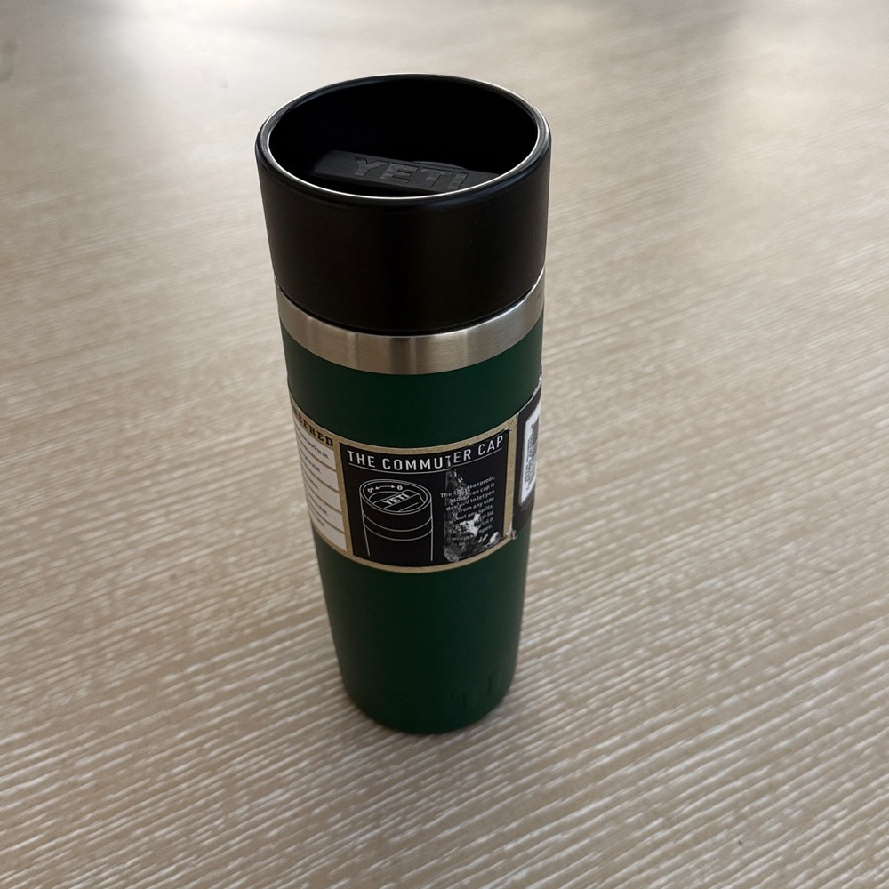YETI Rambler 16 oz Black Forest Green Travel Cup BPA Free Bottle Hotshot Cap - Picture 14 of 15